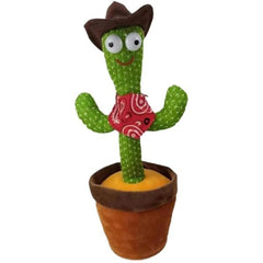 Sing & Dance Cactus – Rechargeable Plush Toy with Hat, Fun for Kids & Babies