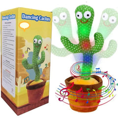 Sing & Dance Cactus – Rechargeable Plush Toy with Hat, Fun for Kids & Babies
