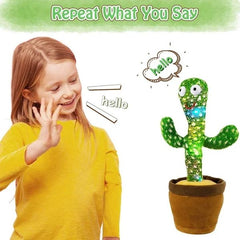 Sing & Dance Cactus – Rechargeable Plush Toy with Hat, Fun for Kids & Babies