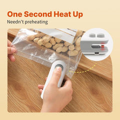 2-in-1 USB Rechargeable Heat Sealing & Cutting Machine – Mini Food Sealer for Snack, Chip & Plastic Bags (Random Color)